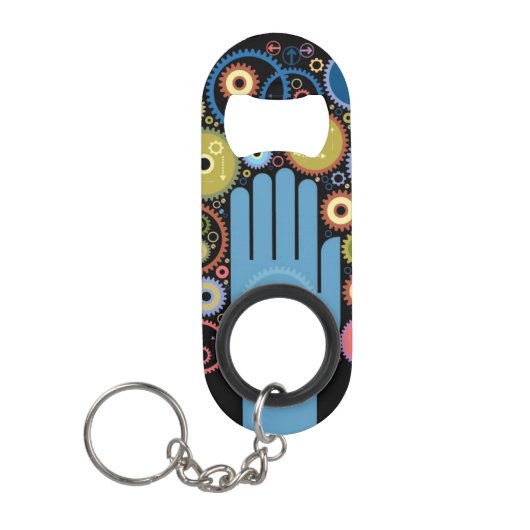 Het begrip motie van orde sleutelhanger flessenopener (Voorkant)