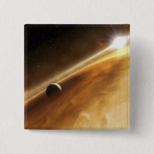Het begrip "ster Fomalhaut" van de kunstenaar Vierkante Button 5,1 Cm (Voorkant)
