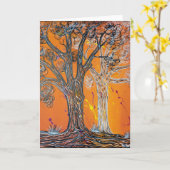 Het Begroeten van de Bomen van het spook Kaart (Gele Bloem)