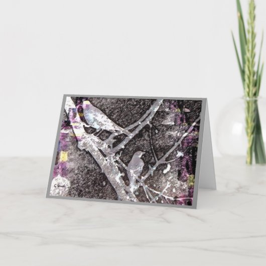 Het begroeten van de kaart-Vroege Lente Robins in Kaart (Voorkant)