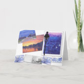 HET BEGROETEN VAN JOYEUX NOEL NOTRE DAME FEESTDAGEN KAART (Achterkant)