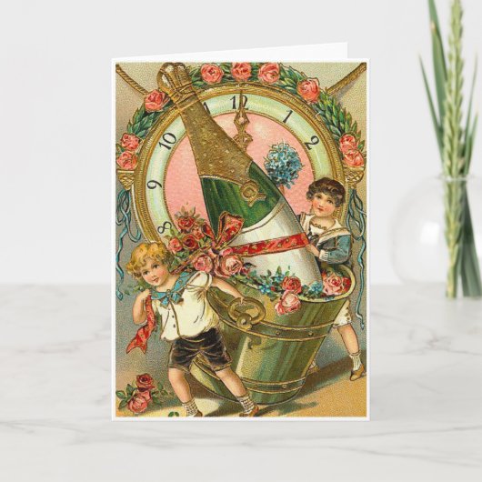 Het Begroeten van nieuwjaren Feestdagen Kaart (Voorkant)