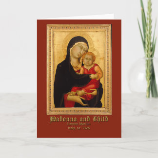 Het Begroeten van Simone Martini van Madonna en Kaart