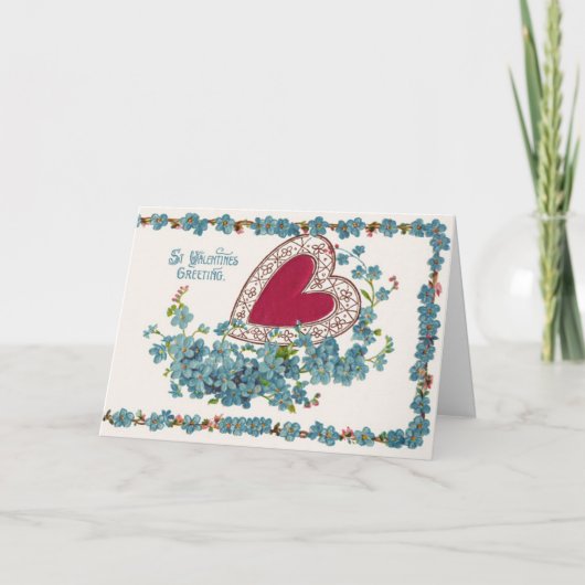 Het Begroeten van Valentijn met Hart Feestdagen Kaart (Voorkant)