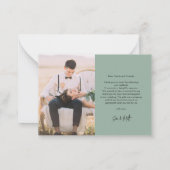 Het Begroting van het Manuscript van de Foto's van Notitiekaartje (Achterkant)