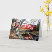 Het behandelde Wenskaart van de Brug Kaart (Gele Bloem)