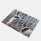 Het behandelen van Walker Coonhounds in Bossen Deu Deurmat (Schuin)