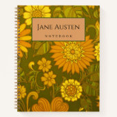 Het  behang van 1960 Gepersonaliseerd Notitieboek (Voorkant)