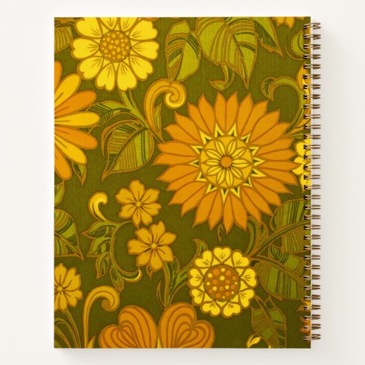 Het  behang van 1960 Gepersonaliseerd Notitieboek (Achterkant)