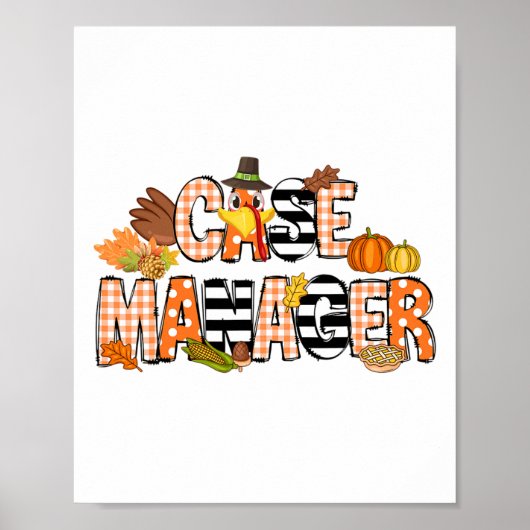 Het beheer van het Hoesje van de Thanksgiving van  Poster (Voorkant)