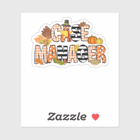 Het beheer van het Hoesje van de Thanksgiving van  Sticker (Vel)