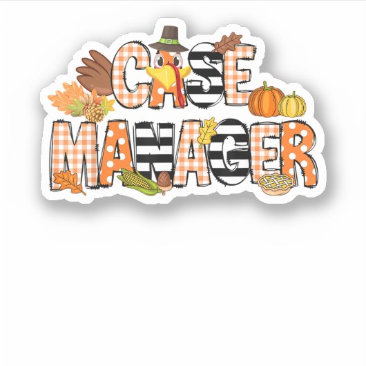 Het beheer van het Hoesje van de Thanksgiving van  Sticker (Voorkant)