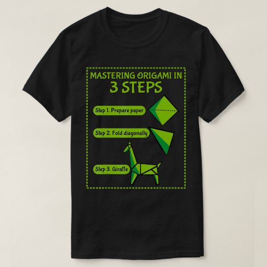 Het beheersen van Origami in 3 Stappen Papier Orig T-shirt (Design voorkant)