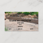 Het behouden van muurbouw visitekaartje (Voorkant)