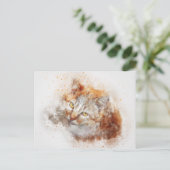 Het bekijken Kat | ABSTRACT | WATERVERF Briefkaart (Staand voorkant)