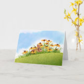 Het bekijken Lieveheersbeestjes Kaart (Gele Bloem)