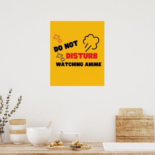 het bekijken van animatie niet storen poster (Keuken)