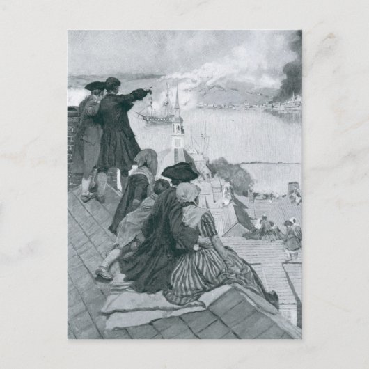 Het bekijken van de gevechten in Bunker Hill illus Briefkaart (Voorkant)