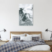 Het bekijken van de gevechten in Bunker Hill illus Canvas Afdruk (Insitu (Slaapkamer))