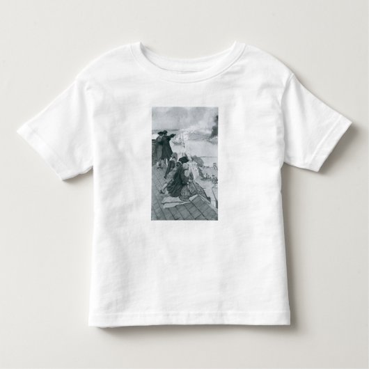 Het bekijken van de gevechten in Bunker Hill illus Kinder Shirts (Voorkant)