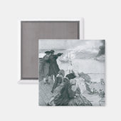 Het bekijken van de gevechten in Bunker Hill illus Magneet (Voorkant / Achterkant)