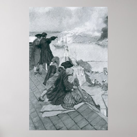 Het bekijken van de gevechten in Bunker Hill illus Poster (Voorkant)