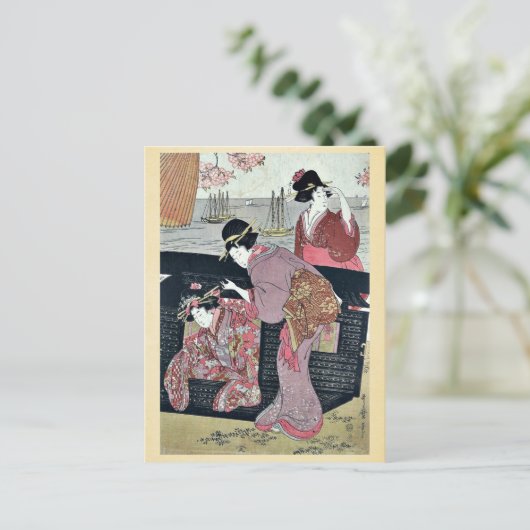 Het bekijken van de kers in Gotenyama door Briefkaart (Staand voorkant)