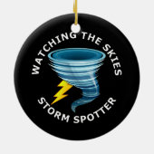 Het bekijken van de Storm van Skies spotter Keramisch Ornament (Achterkant)