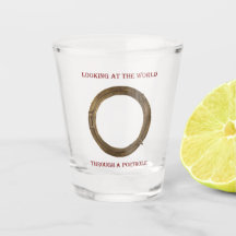 Het bekijken van de Wereld door een Porthole kleur