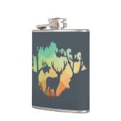 Het bekijken van Deer Silhouette in het vreedzame  Heupfles (Links)