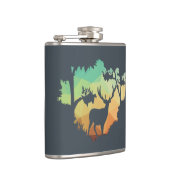 Het bekijken van Deer Silhouette in het vreedzame  Heupfles (Rechts)