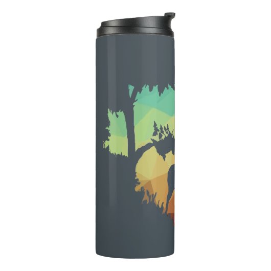 Het bekijken van Deer Silhouette in het vreedzame  Thermosbeker (Gedraaid links)