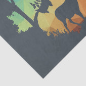 Het bekijken van Deer Silhouette in het vreedzame  Tissuepapier (Detail)