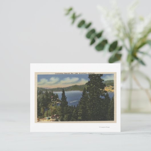 Het bekijken van Emerald Bay Briefkaart (Staand voorkant)