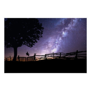 Het bekijken van het Universum van een Swing Perfect Poster