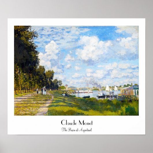 Het bekken in Argenteuil Claude Monet Poster (Voorkant)