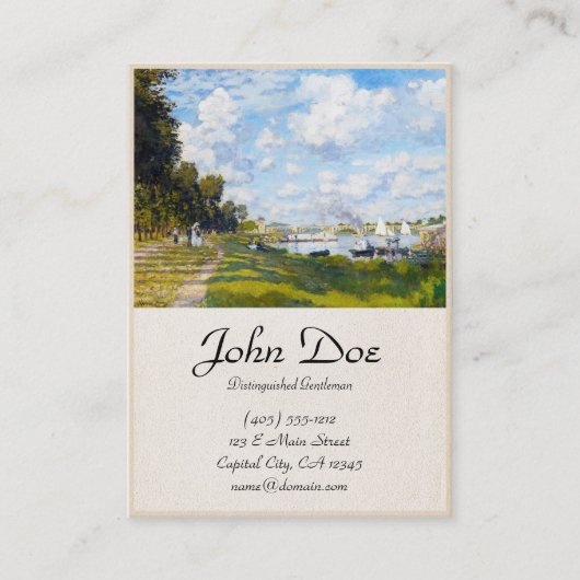 Het bekken in Argenteuil Claude Monet Visitekaartje (Voorkant)