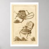 Het bekleden van een stoel van de "Enc" Poster (Voorkant)