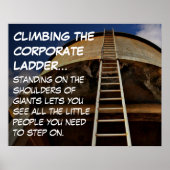 Het beklimmen van de bedrijfsladder geeft perspect poster (Voorkant)