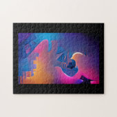 Het beklimmen van de droomtoren abstracte digitale legpuzzel (Horizontaal)