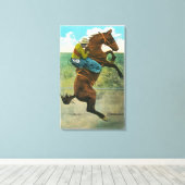 Het beklimmen van de Golden Stairs op de jaarlijks Canvas Afdruk (Insitu (Houten vloer))