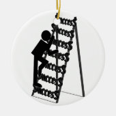Het beklimmen van de Ladder van Succes Keramisch Ornament (Voorkant)