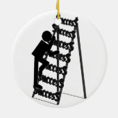Het beklimmen van de Ladder van Succes Keramisch Ornament (Achterkant)
