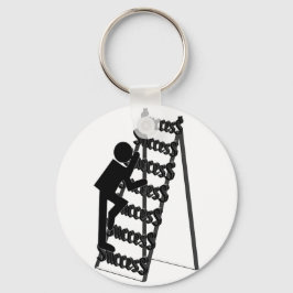 Het beklimmen van de Ladder van Succes Sleutelhanger