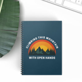 Het beklimmen van deze bergbeklimmer Christelijk Notitieboek