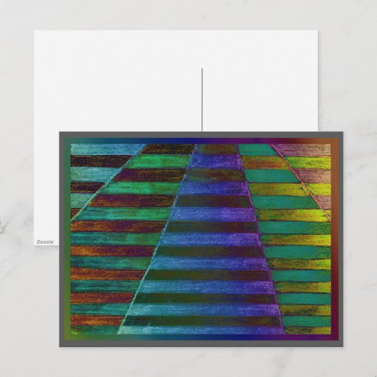 het beklimmen wijnstokken absract moderne digitale briefkaart (Voorkant / Achterkant)