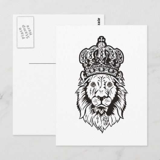 Het bekroonde Hoofd van de Leeuw Briefkaart (Voorkant / Achterkant)