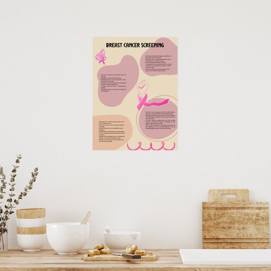 Het belang van borstkankerscreening poster (Keuken)