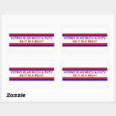 het belang van de stemming rechthoekige sticker (Vel)