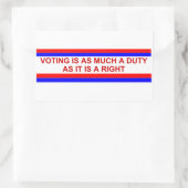 het belang van de stemming rechthoekige sticker (Tas)